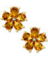ფოტო #3 პროდუქტის Citrine (2-7/8 ct. t.w.) & Diamond Accent Flower Stud Earrings in 14k Gold-Plated Sterling Silver