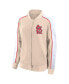 ფოტო #2 პროდუქტის Women's Tan St. Louis Cardinals Luxe Lounge Full-Snap Jacket