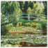 Фото #1 товара Картина на холсте LegendArte Der Seerosenteich - с элементами ликующих цветов и японским мостом, Canvas 90x90 см