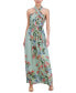 ფოტო #1 პროდუქტის Women's Floral-Print Halter Maxi Dress