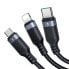 Фото #3 товара 3w1 Kabel przewód USB-A - iPhone Lightning USB-C microUSB Multi-Use 1.2m czarny