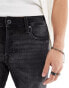 Jack & Jones jog denim shorts in washed black