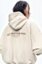 Patch sweatshirt with raised slogan