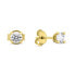 Gold-plated stud earrings with clear zircons EA580/1/2/3/4Y