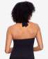 Фото #2 товара Lauren Ralph Lauren Solids Slimming Halter Tankini Swim Top, Black, 16