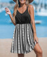 Фото #2 товара Women's Black Tank Boho Skirt Mini Beach Dress