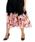 Фото #4 товара Plus Size Jenna Border-Hem Elastic-Waist Midi Dress