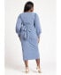 ფოტო #3 პროდუქტის Plus Size Cross Front Midi Dress