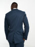 New Look single breasted skinny suit jacket in dark blue