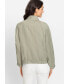 Women's 100% Linen High Collar Zip Front Jacket