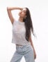 Topshop knitted sheer tank in grey grau, M - EU 40-42 - фото #1