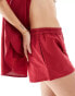 Motel laboxe beach short co-ord in red