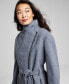 Фото #4 товара Women's Petite Belted Wrap Coat, Created for Macy's