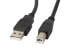 Фото #1 товара Lanberg CA-USBA-11CC-0010-BK - 1 m - USB A - USB B - USB 2.0 - 480 Mbit/s - Black