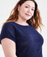 Фото #3 товара Plus Size Dolman-Sleeve Sweater, Created for Macy's