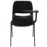Фото #3 товара Black Padded Ergonomic Shell Chair With Left Handed Flip-Up Tablet Arm