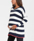 Фото #6 товара Women's Bold Stripe Cotton Knit Maternity and Nursing Jumper