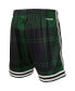 Фото #4 товара Men's x Uninterrupted Kelly Green, Black Boston Celtics Hardwood Classics Swingman Shorts