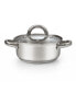 Фото #7 товара Sauce Pot Stainless Steel Stockpot with Glass Lid, Basic Saucier Casserole Pan Set, 6-Piece