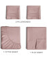 Фото #14 товара 4 Piece Deep Pocket Microfiber (Muted, Vibrant, Heathered) Sheet Set - Queen