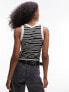 Фото #5 товара Topshop stripe racer vest in mono