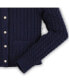 ფოტო #3 პროდუქტის Girls' Organic Cotton Long Sleeve Classic Cable Cardigan Sweater, Infant