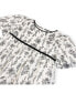 ფოტო #2 პროდუქტის Toddler Girls Short Puff Sleeve Party Dress with Piping