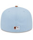 Men's Light Blue/Brown Oakland Athletics Spring Color Basic Two-Tone 59FIFTY Fitted Hat Light Blue, Brown, 7 1/4 - фото #3