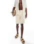 Sixth June co-ord crochet shorts in beige