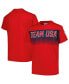 ფოტო #1 პროდუქტის Big Boys and Girls Red Team USA Bold Stripes T-Shirt