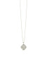 ფოტო #1 პროდუქტის Gold-Tone or Silver-Tone Cubic Zirconia Detail Flower Ophelia Pendant Necklace