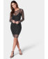 ფოტო #1 პროდუქტის Women's Crystal Mesh Mini Dress