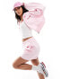 Фото #1 товара Kaiia studio zip through cropped hoodie co-ord in pink