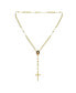 ფოტო #2 პროდუქტის Catholic Christian Prayer Rosario Ball Beads Cross Catholic Scared Heart of Jesus Rosary Beads Necklace For Women Teen 18K Gold Plated Brass