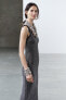 Фото #3 товара Трикотажное платье с блестящей нитью ZARA