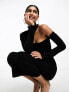 Фото #1 товара Pretty Lavish cut-out knit maxi dress in black