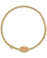 ფოტო #1 პროდუქტის 14k Gold-Plated Gemstone Beaded Stretch Bracelet