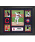 Фото #1 товара Shane Bieber Cleveland Guardians Framed 5-Photo Collage with Piece of Game-Used Ball