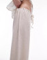 Фото #10 товара Topshop oversized crinkle drawstring straight leg trouser in stone