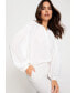 ფოტო #1 პროდუქტის Women's 100% Viscose Collarless Blouse