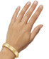 Textured Wide Round Flexible Bangle Bracelet in 10k Gold