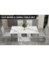 Фото #6 товара White Marble Dining Table with 4 High Back Chairs