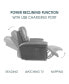 Фото #4 товара Claude 83" Genuine Leather in Dual Power Headrest and Lumbar Support Reclining Sofa
