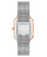 Фото #2 товара Women's Quartz Rectangular Silver-Tone Stainless Steel Mesh Band Watch, 28mm