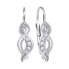 Фото #1 товара fancy silver earrings with crystals 436 001 00391 04