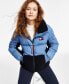 Women's Denim & Sherpa Puffer Jacket