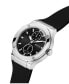 ფოტო #4 პროდუქტის Men's Multi-Function Black Silicone Watch 45mm
