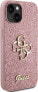 Guess Guess GUHCP15SHG4SGP iPhone 15 6.1" różowy/pink hardcase Glitter Script Big 4G