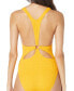 ფოტო #1 პროდუქტის Women's Eyelet High-Neck One-Piece Swimsuit