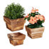 Фото #1 товара Горшки для комнатных растений Relaxdays Blumentopf Holz 3er Set